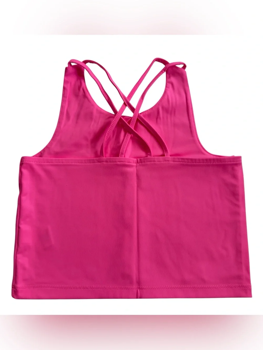 The Children’s Place Girls Quick Dry Cross Back Tank Top & Leggings Set Hot Pink